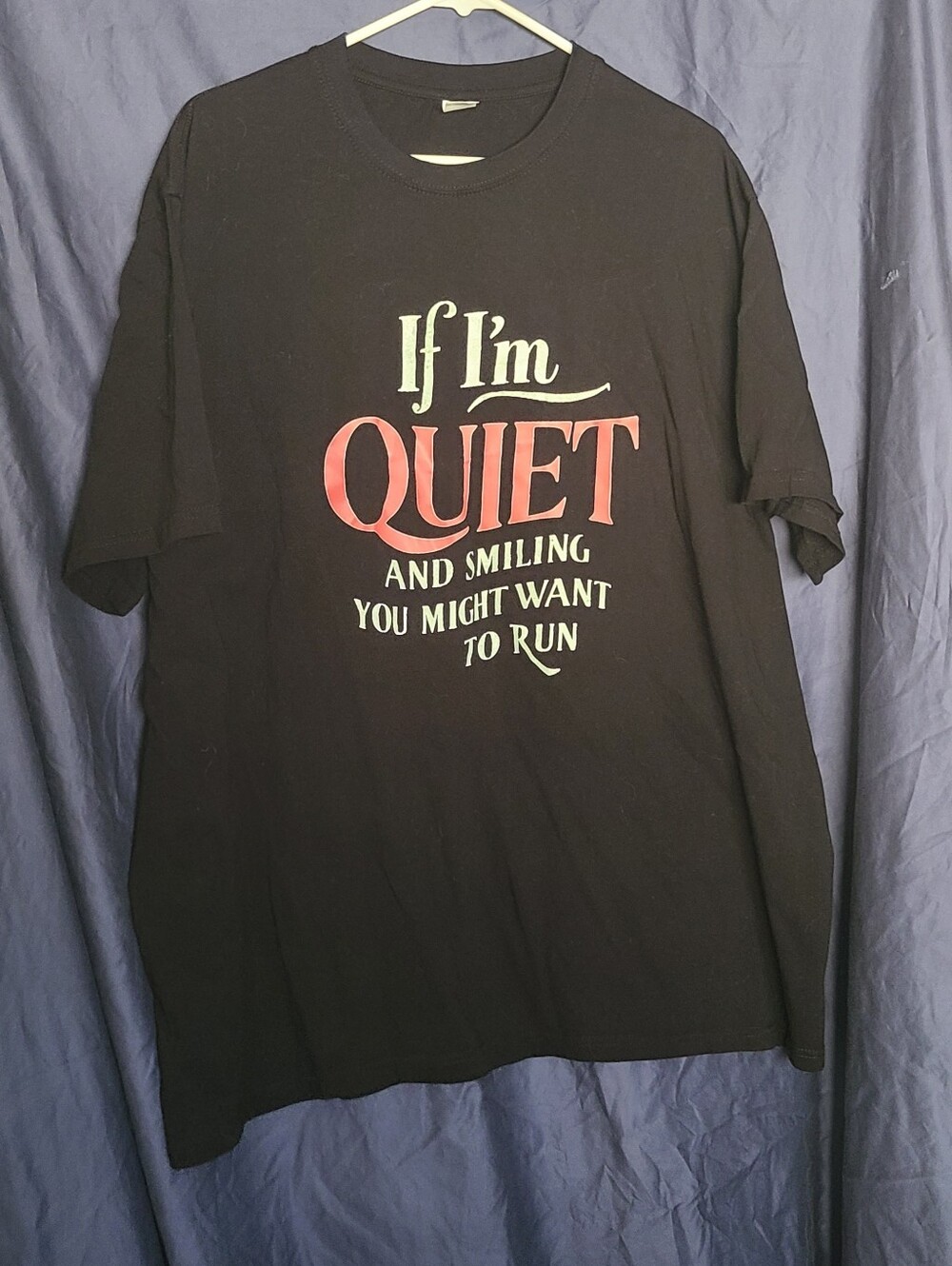Black Graphic Tee - If I'm Quiet and Smiling